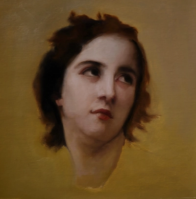 Oil painting Study of a Young Woman After Bouguereau